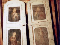 Fragmenty starego ikonostasu. Diakońskie drzwi.